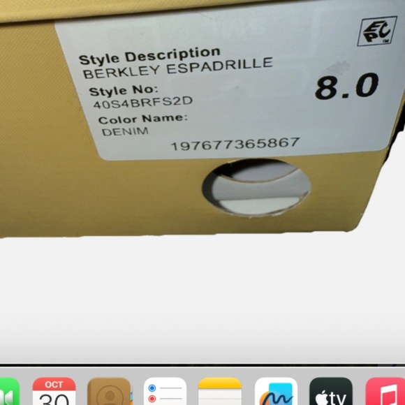 Michael Kors Denim Berkeley Espadrilles Size 8 New In Box - Picture 5 of 6